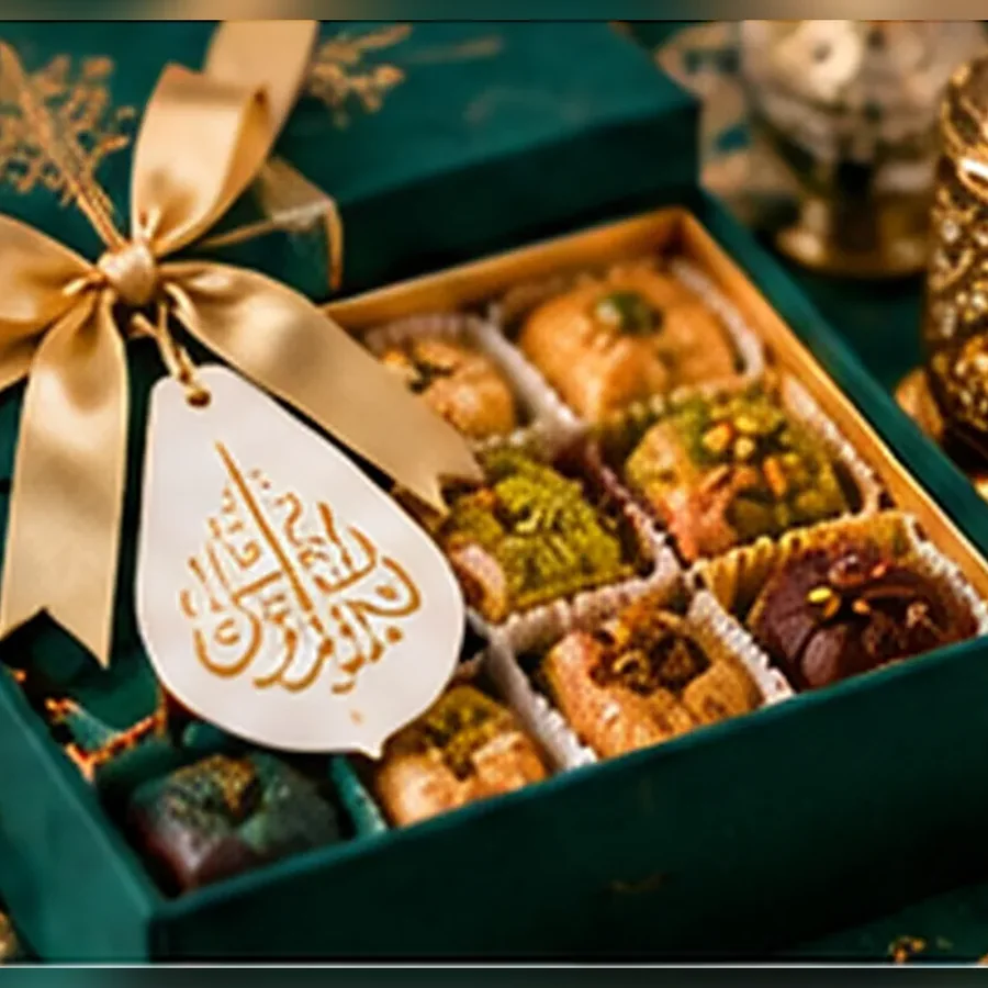 علبة الحلويات الزمردية الفاخرة