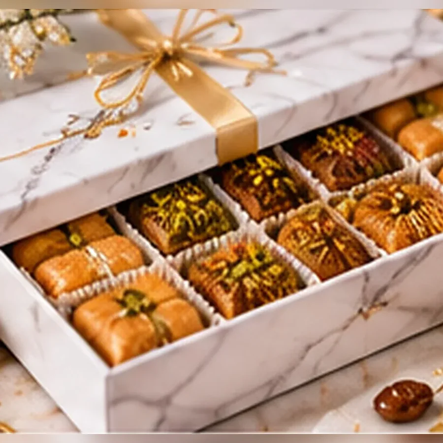 علبة البقلاوة الرخامية